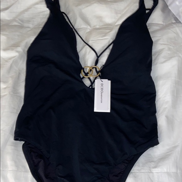 Black one piece bathing suit - Picture 1 of 4